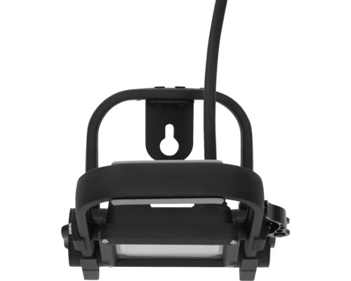 Zwarte led bouwlamp met kabel en ophanging