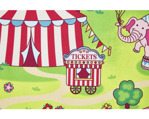 Illustratie van een circustent en een loket voor tickets