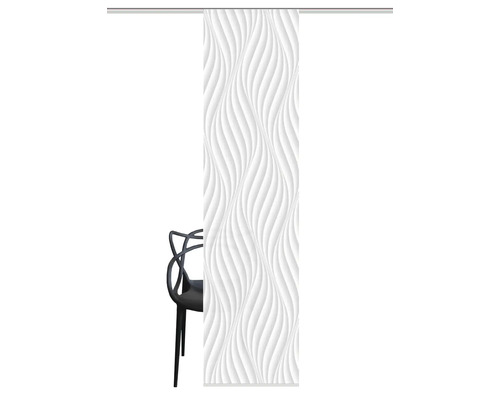 Schuifdeur met golfpatroon en metalen rail