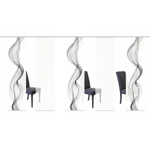 HOME FASHION Paneelgordijn Alberta grijs 60x245 cm set van 5