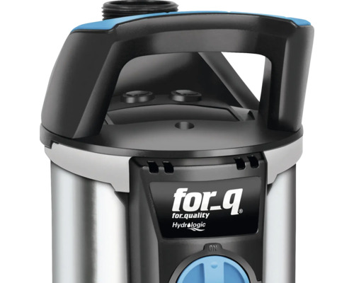 for_q Logo op een tuinpomp