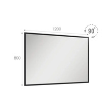 Rechthoekige spiegel met afmetingen 1200 bij 800 en een hoek van 90 graden