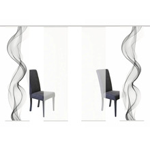 HOME FASHION Paneelgordijn Alberta wit/grijs 60x245 cm set van 4