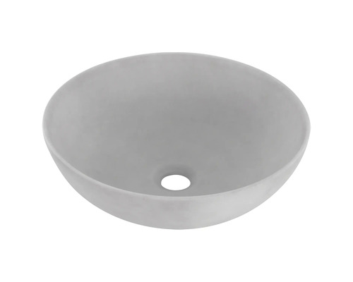 Grijze keramische waskom met rond design