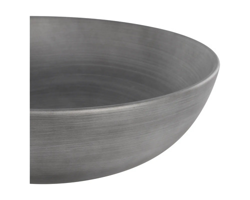 Grijze keramische waskom