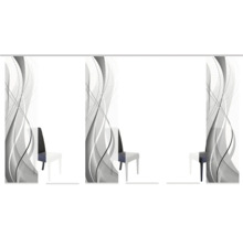 HOME FASHION Paneelgordijn Wuxi grijs 60x245 cm set van 6