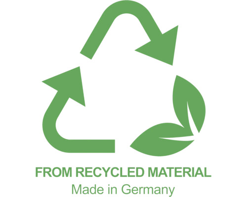 Gemaakt van gerecycled materiaal zegel