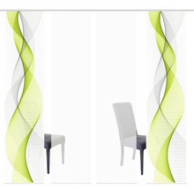 HOME FASHION Paneelgordijn Opalia appelgroen 60x245 cm set van 4