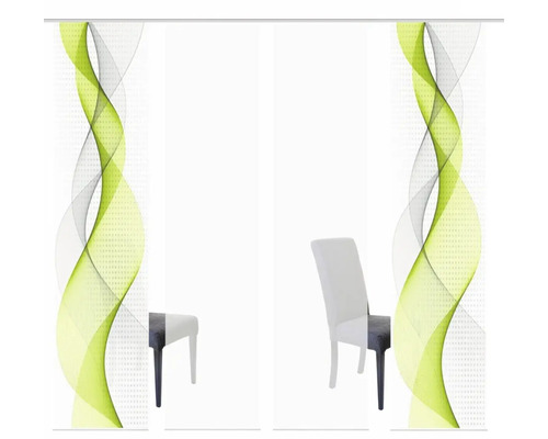 Schuifgordijn met golfpatroon voor stoelen