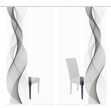 HOME FASHION Paneelgordijn Opalia grijs 60x245 cm set van 4