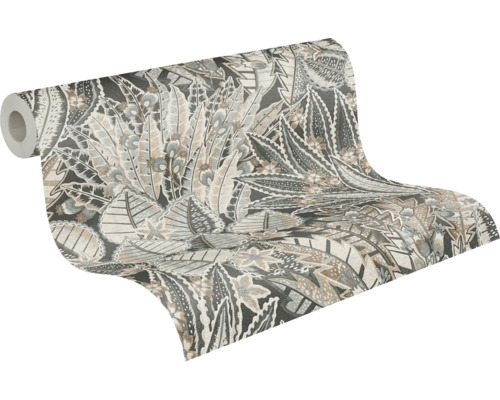 Behangrol met bladerpatroon