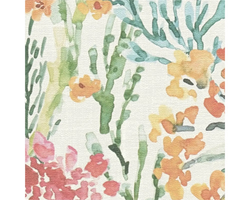 Close-up van behang met bloemmotief