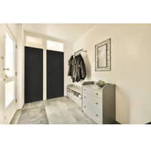 Entree met kapstok, commode, spiegel en deur