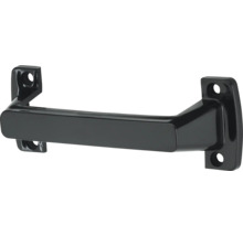 Zwarte deurkruk met bevestigingsplaat