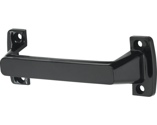 Zwarte deurgreep met montageplaat