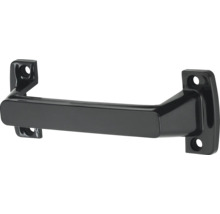 Zwarte deurklink met bevestigingsgaten