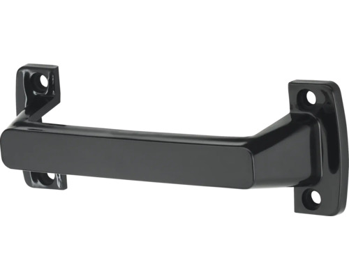 Zwarte deurklink met bevestigingsgaten