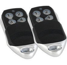 Twee draadloze afstandsbedieningen voor garagedeuraandrijvingen