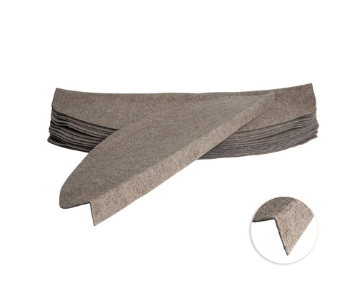 Trapmat Cannes beige 23,5x65 cm set van 15 Meubelbeschermingshoeken van vilt in detail
