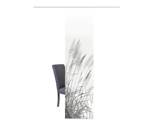 Decoratief paneel met grasmotief naast een stoel