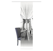 HOME FASHION Paneelgordijn Brug zwart/wit 60x245 cm
