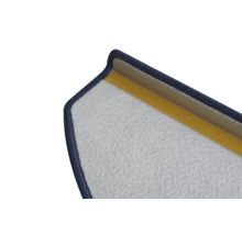Detailopname van een deurmat met textieloppervlak