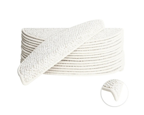 Trapmat Massiv lichtbeige 20x56 cm set van 15 Trapmatten van textiel, set