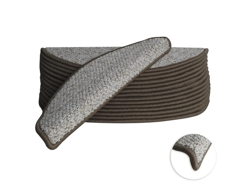 Trapmat Massiv beige 20x56 cm set van 15 Traptreden set voor trappen
