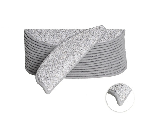 Trapmat Massiv lichtgrijs 20x56 cm set van 15 Traptreden set voor trappen