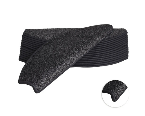Trapmat Mount Twist antraciet 23,5x65 cm set van 15 Stapel trapmatten met detailweergave