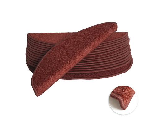 Trapmat Mount Twist terracotta 20x56 cm set van 15 Stapel trapmatten van tapijt