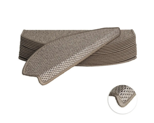 Trapmat Natura beige 23,5x65 cm set van 15 Traptredenmatten set