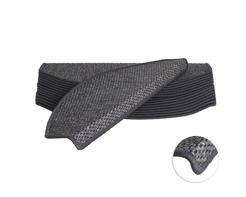 Trapmat Natura antraciet 23,5x65 cm set van 15 Set trapmatten voor trapbeveiliging