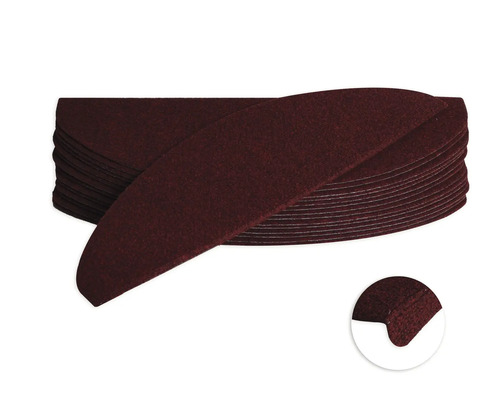 Trapmat Paris rood 25x65 cm trapkant set van 15 Schuurschijven in stapel met detailweergave