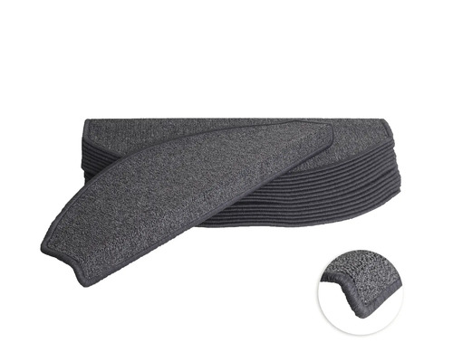 Trapmat Rambo antraciet 23,5x65 cm set van 15 Set trapmatten van tapijt