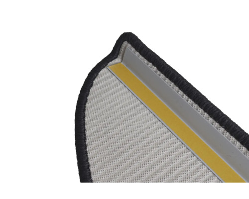 Detailopname van een deurmat met plakstrip en rand