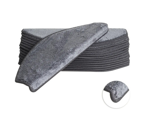 Trapmat Sweet antraciet 23,5x65 cm set van 15 Traptreden in een stapel