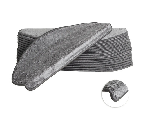 Trapmat Sweet grijs 23,5x65 cm set van 15 Stapel trapmatten voor trappen