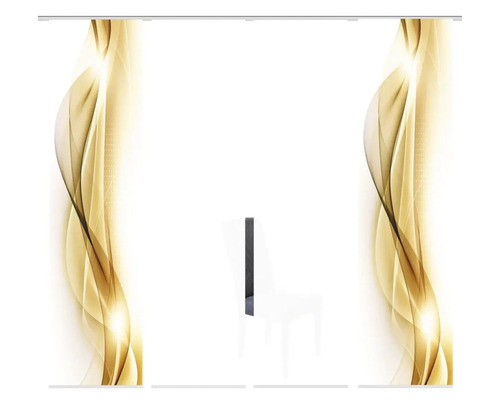 Schuifgordijn met abstract patroon voor het raam