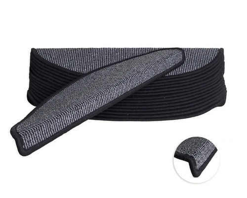 Trapmat Tobago 78 antraciet 20x56 cm set van 15 Trapmatten met randbescherming voor trapbeveiliging