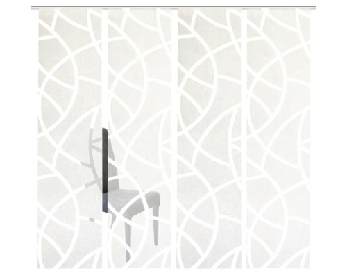 Decoratief paneelgordijn met geometrisch patroon