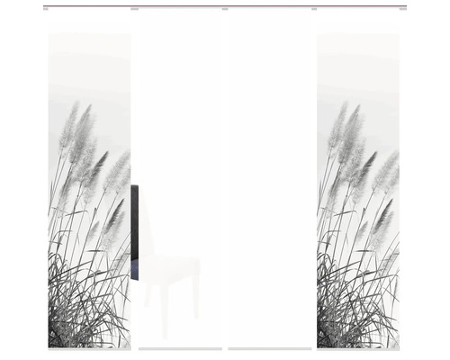 Schuifgordijn met grasmotief voor raamdecoratie