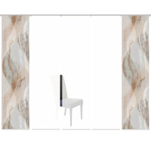 HOME FASHION Paneelgordijn Torre wit 60x245 cm set van 5