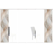 HOME FASHION Paneelgordijn Torre wit 60x245 cm set van 6