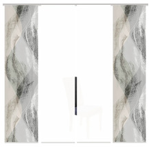 HOME FASHION Paneelgordijn Torre wit 60x245 cm set van 4