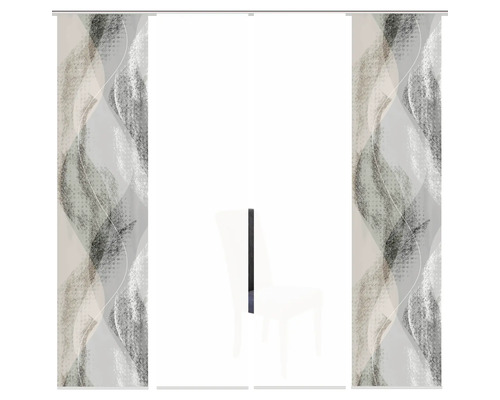 Schuifgordijnen met abstract patroon voor een raam