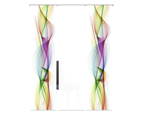 Paneelgordijn met abstract golfpatroon