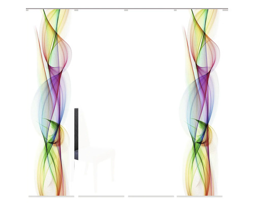 Schuifgordijn met abstract patroon voor raamdecoratie