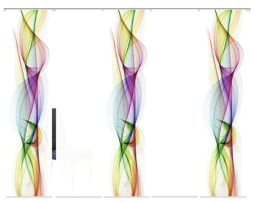 Paneelgordijn met abstract kleurenpatroon voor raamdecoratie