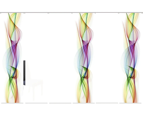 Schuifgordijn met abstract design voor raamdecoratie